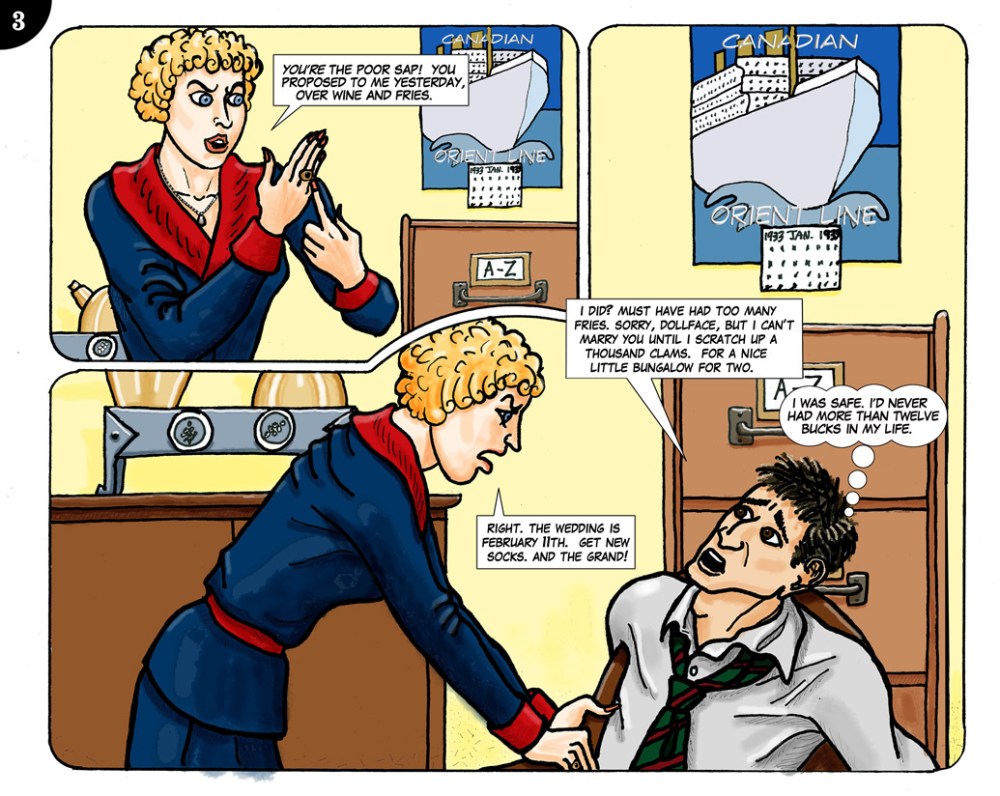 Page 3. Wine and fries