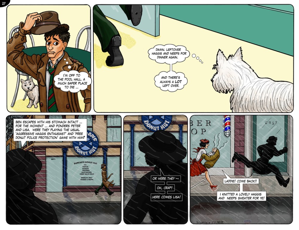 Page 27. Big trouble ... for our narrator!