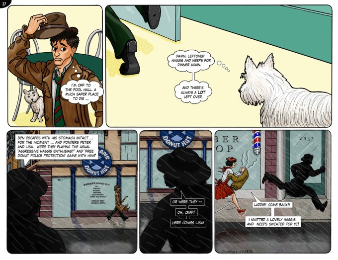 Page 27. Big trouble ... for our narrator!