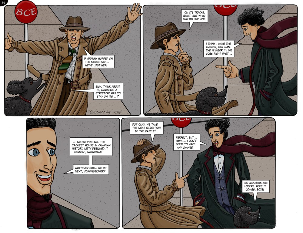 Page 44. Catch that streetcar!