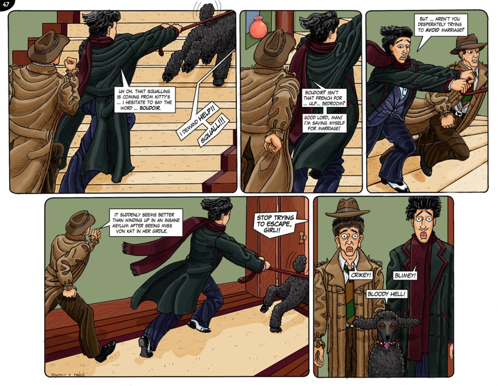 Page 47. To Kitty's ... gulp ... boudoir!